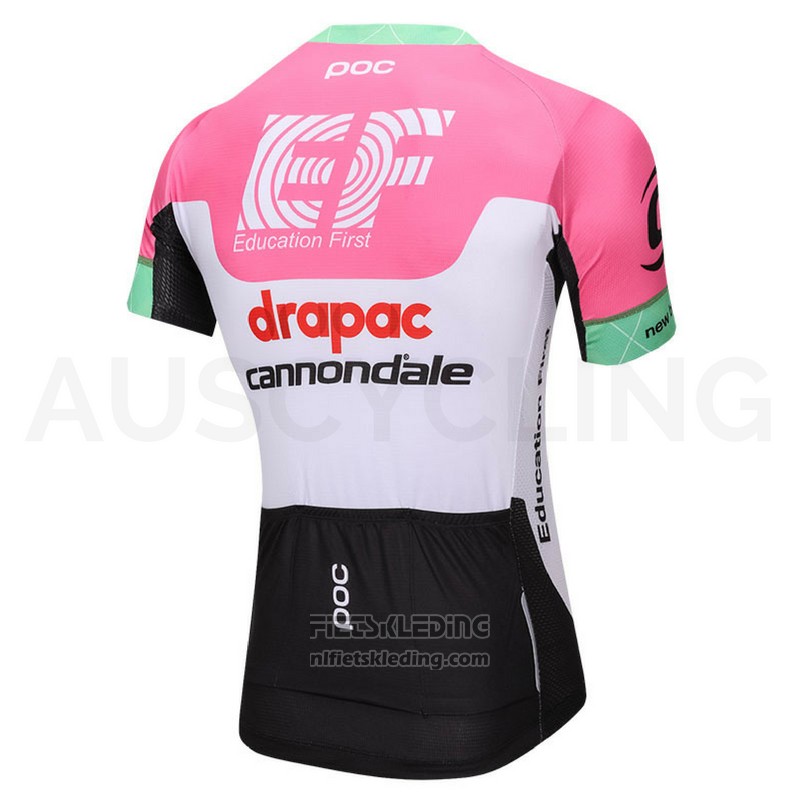 2018 Fietskleding Cannondale Drapac Wit en Roze Korte Mouwen en Koersbroek